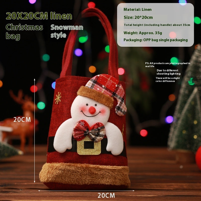 Christmas Candy Gift Tote Bag For Kids Funny Creative Santa Claus Elk Snowman Bear Handbag Small Christmas Tree Decoration Bags Christmas Candy Gift Tote Bag For Kids Funny Creative Santa Claus Elk Snowman Bear Handbag Small Christmas Tree Decoration Bags